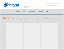 Tablet Screenshot of element-graphics.com